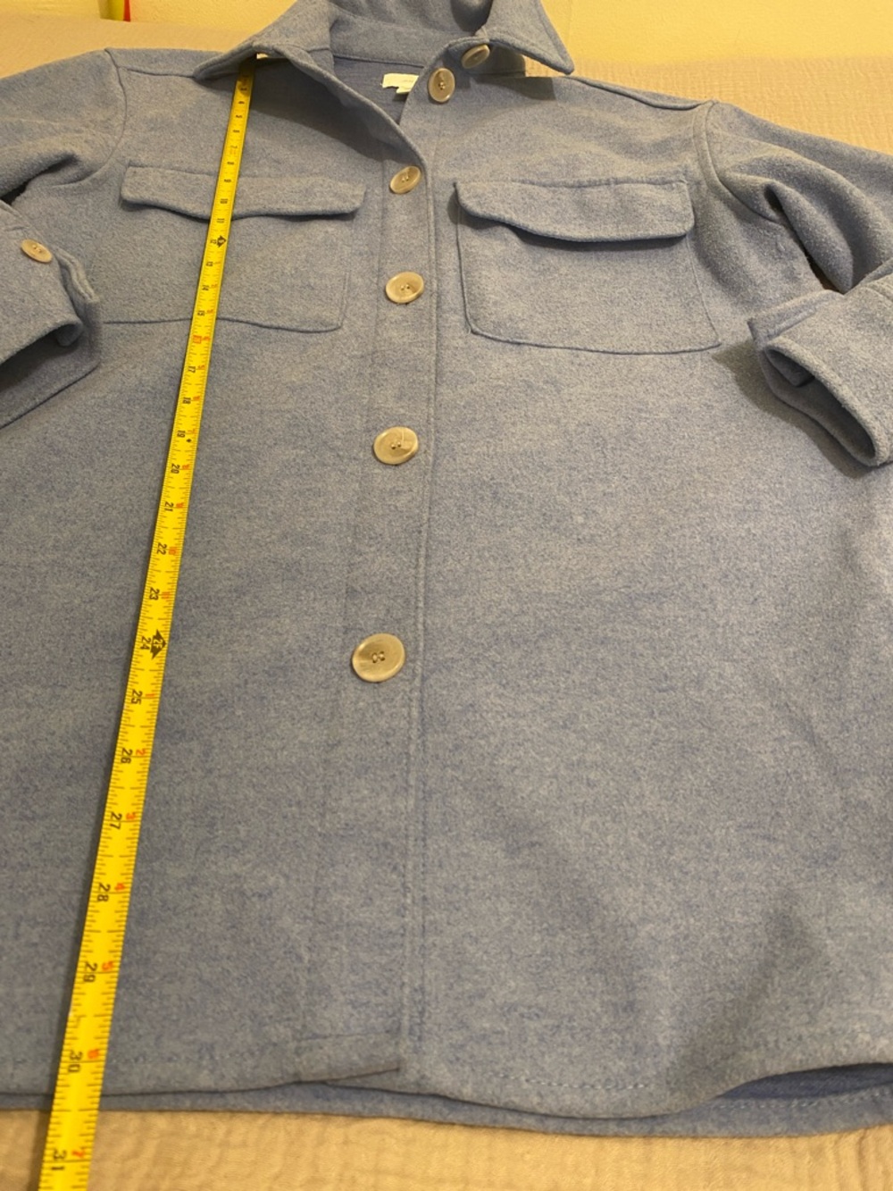 H&M  Blue Utility Shacket with Front Pockets. Size XS - Picture 5 of 8